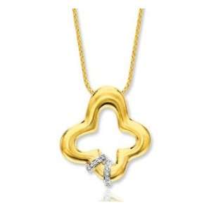  14k Yellow Gold Stylish Diamond Necklace Jewelry