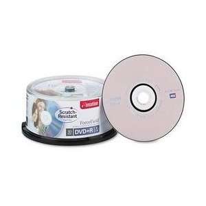  dvd+r recordable discs with forcefield and jewel cases, 4 
