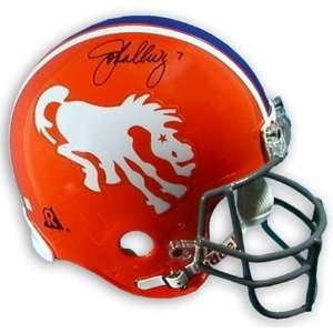  John Elway Denver Broncos Horse Logo Throwback Autographed 