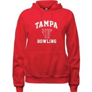 Tampa Spartans Red Womens Bowling Arch Hooded Sweatshirt 