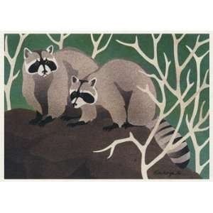  Raccoons, Note Card, 6.25x4.5
