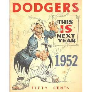 Dodgers This IS Next Season 1952 Autographed Book  