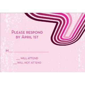  Metro Retro Pink Response Card Birthday Reply Cards 