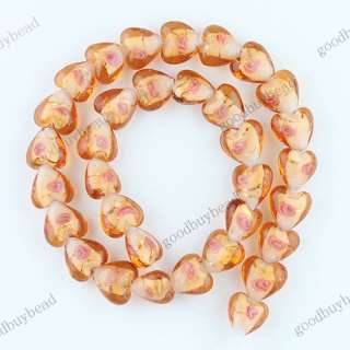 12MM GLASS HEART SPACER LOOSE BEADS JEWELRY FINDINGS STRAND  