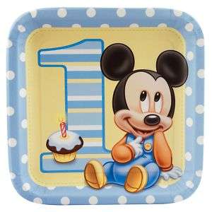 Mickey Mouse 1st Birthday Party Supply Deluxe Set (8)  