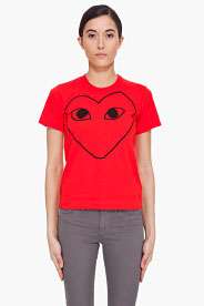 black logo print t shirt $ 120 00 play comme des garcons black heart 