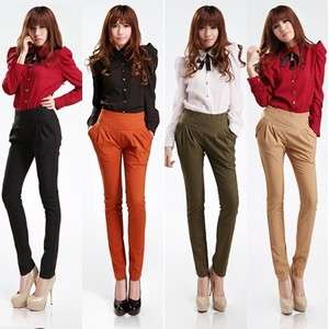 Korea Women High Waist Skinny Leggings Stretchy Pencil Pants/Trousers 