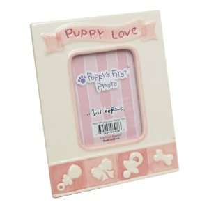  Best Quality  Pink Puppys First Photo Frame Patio, Lawn 