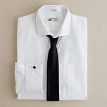 Spread collar dress shirt in white   neck and sleeve dress shirts 