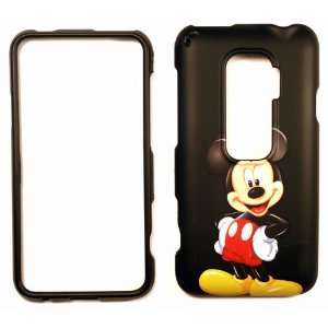  Mickey Mouse Black HTC Evo 3D Case Cover Snap On Cell 