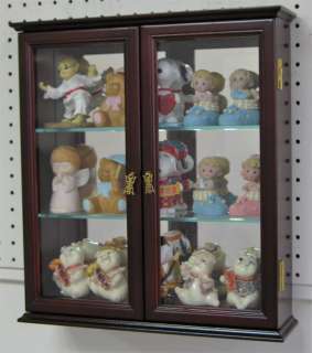 Small Curio Cabinet, Wall Shelves with glass door  