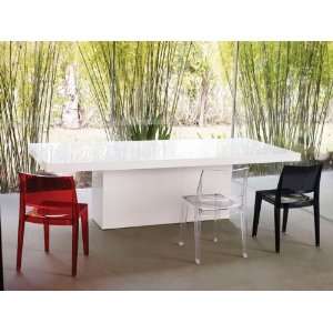  Mitch Dining Table in White Lacquer