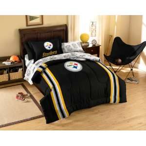  NFL Pittsburgh Steelers TWIN Size Bed In A Bag