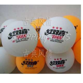 100pcs 3 Stars Ping Pong Table Tennis Balls Double Happiness training 