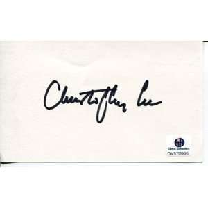 Christopher Lee James Bond Dracula Signed Autograph GAI  