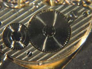 14K Gold MOVADO Swiss Square Chronometer Mens POCKET WATCH 15J Enamel 