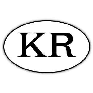  KR Republic of Korea car bumper sticker decal 5 x 3 