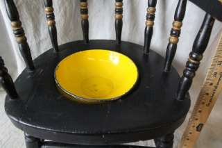 L109 ANTIQUE PAINTED CHILDS WINDSOR POTTY CHAIR SEAT  