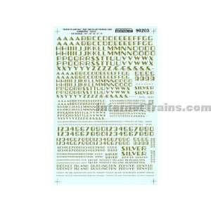  Microscale N Scale Alphabets & Numbers Decal Set   Zephyr 