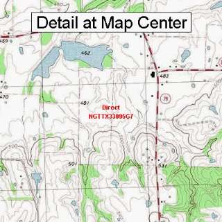  USGS Topographic Quadrangle Map   Direct, Texas (Folded 