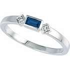 gems is me 14k white gold chatham created sapphire and