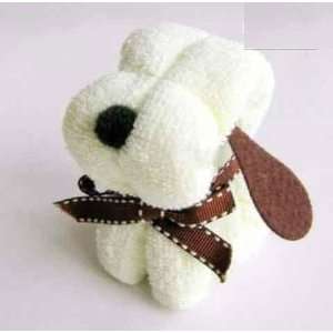  Mini Cartoon Style Puppy Shape Soft Cotton Dog Towel 