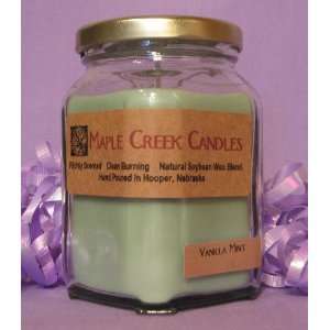  Candles VANILLA MINT ~ Sweet and Fresh ~ Soy Wax Blend 13oz candle