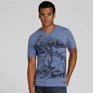   French Connection Men’s Graphic T Shirt Moonlight Blue 