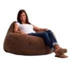   Research Fuf Chillum Bean Bag Chair in Espresso Brown Comfort Suede