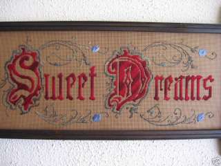 Victorian motto sampler, Sweet Dreams, Embroidery kit  