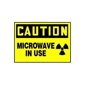   MICROWAVE IN USE (W/GRAPHIC) Adhesive Dura Vinyl   Each 3 1/2 x 5