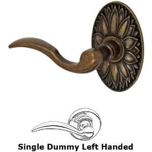  Left handed single dummy paddle lever with oval floral 