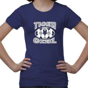  Memphis Tigers Youth Argyle Girl T Shirt   Royal Blue 