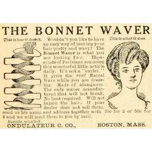  1908 Ad Bonnet Waver Ondulateur Boston Massachusetts Hair 