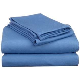 Hanes Jersey Knit Queen Sheet Set, Ceil Blue 