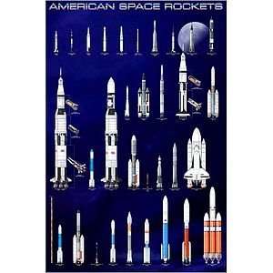  American Space Rockets Poster