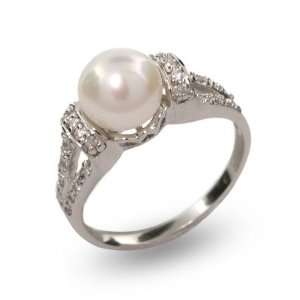 Dortheas Vintage Style Freshwater Pearl Ring Size 9 (Sizes 