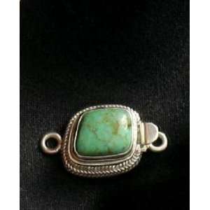  AAA CARICO LAKE TURQUOISE CLASP STERLING SEA GREEN 