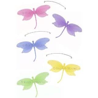 Pink Purple Yellow Blue Green Crystal Dragonfly Mobile Decorations 