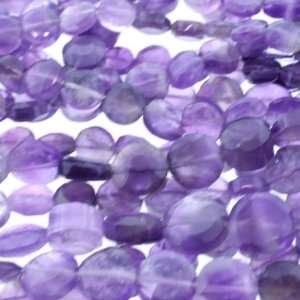 Amethyst  Coin Faceted   8mm Diameter, Sold by 16 Inch Strand with 