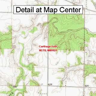 USGS Topographic Quadrangle Map   Carthage East, Illinois (Folded 