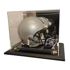  Bay Buccaneers Full Size Helmet Display Case with Black Finish Base 