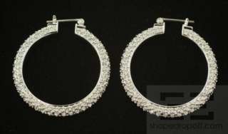 Swarovski Crystal Rhinestone Hoop Earrings  