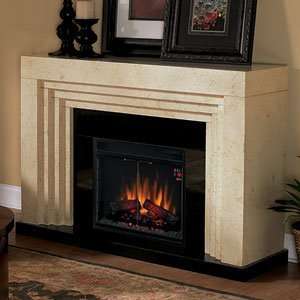   Electric Fireplace Mantel Cream Marble   23WM9043 S994