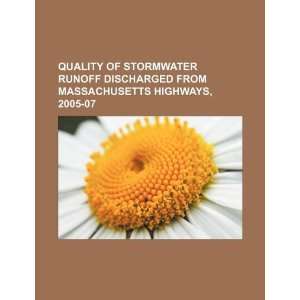  Quality of stormwater runoff discharged from Massachusetts 