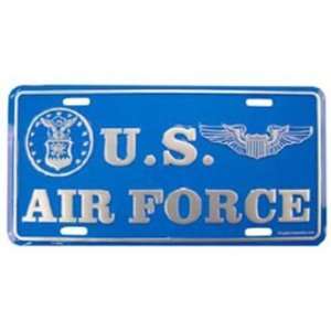 U.S. Air Force Logo License Plate Light Blue Automotive