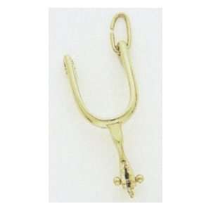  14kt Solid Yellow Gold Spur Charm  A0634 Jewelry
