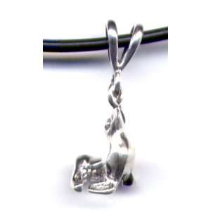  18 Seal Black Cord Necklace Sterling Silver Jewelry 
