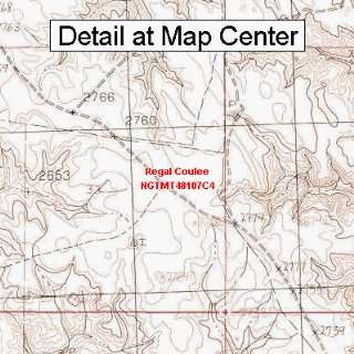 USGS Topographic Quadrangle Map   Regal Coulee, Montana (Folded 