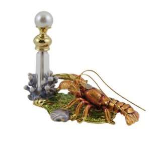  Lobster Perfume Bottle Enameled Bejeweled